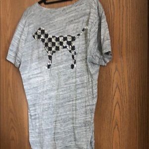 Bling Pink Dog Tee Large